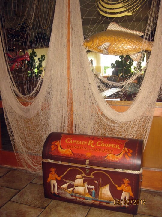 Eingang zum Restaurant "Schatztruhe" Hotel Nordwind