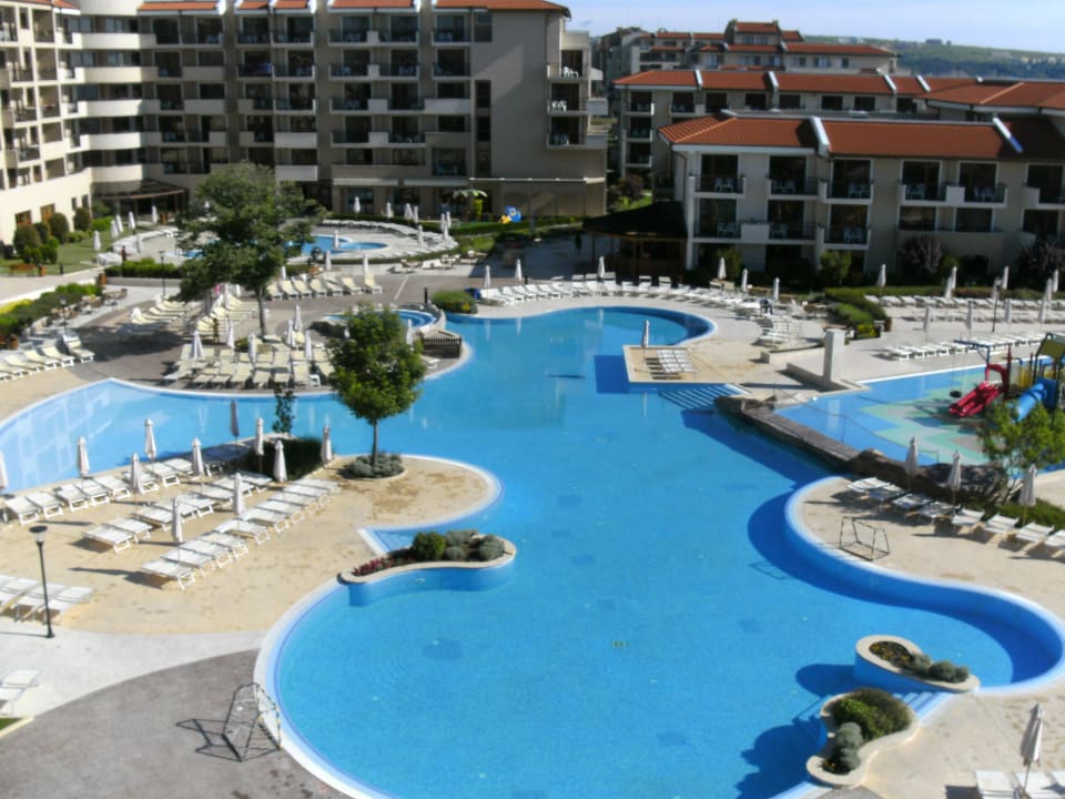 Blick vom Balkon auf den Pool HVD Clubhotel Miramar