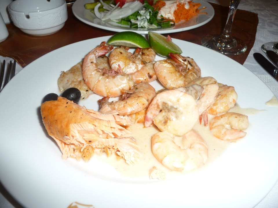 Shrimps und Lachs - wunderbar Hotel Riu Palace Mexico