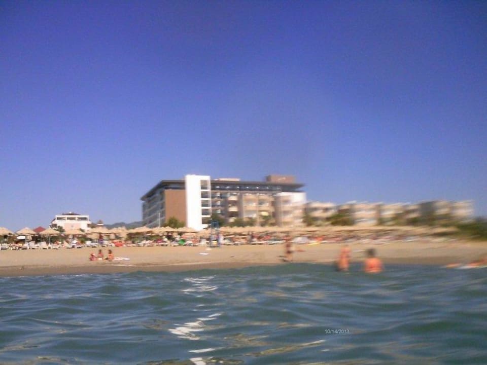 Blick vom Meer Hotel Royal Garden Beach
