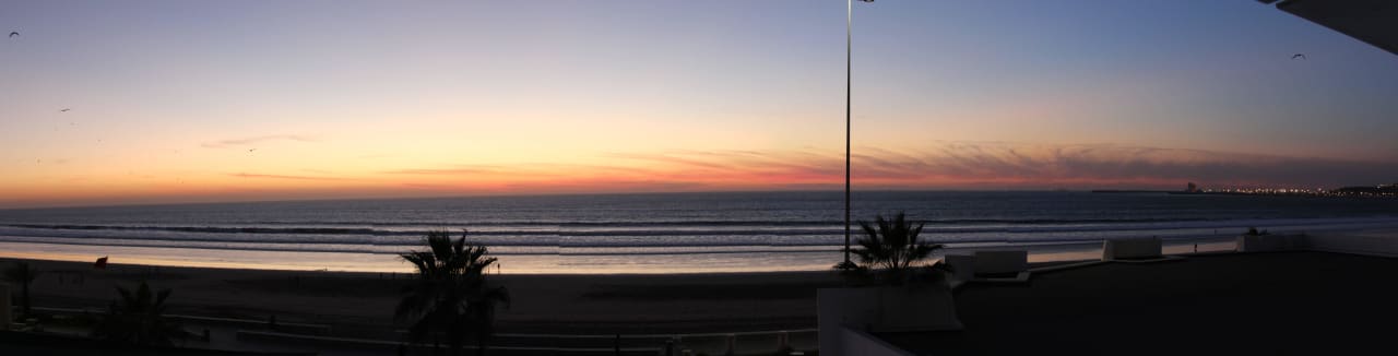 Wunderschöne Sonnenuntergänge vom Zimmer Atlas Amadil Beach Hotel