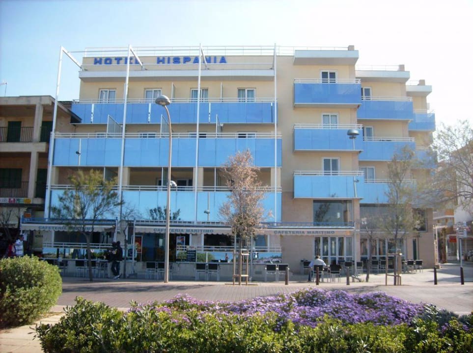 Hotel vom Strand aus gesehen Hotel Hispania