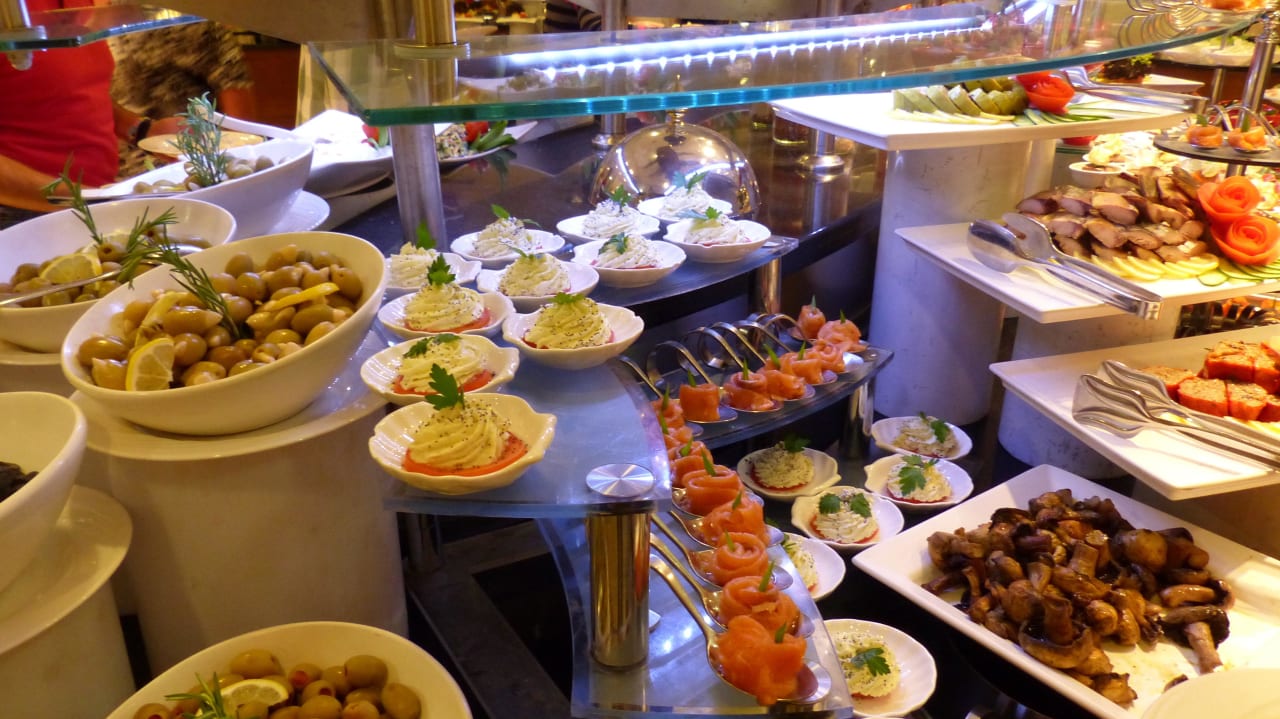 Büffet mit Vorspeisen Sunis Evren Beach Resort Hotel & Spa