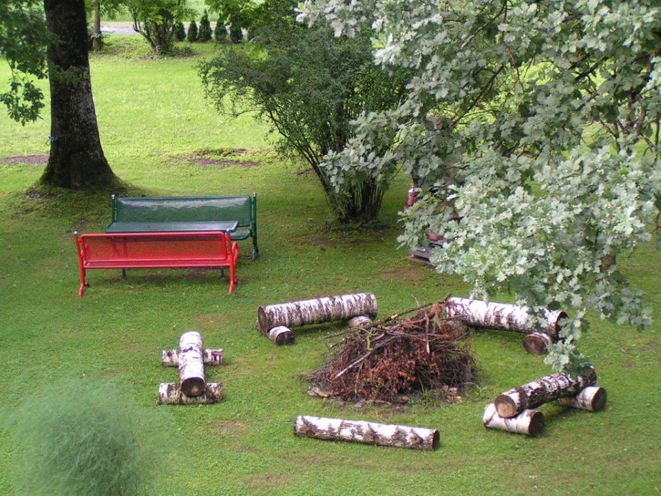Blick vom Zimmer Pension Heilbad Burgwies