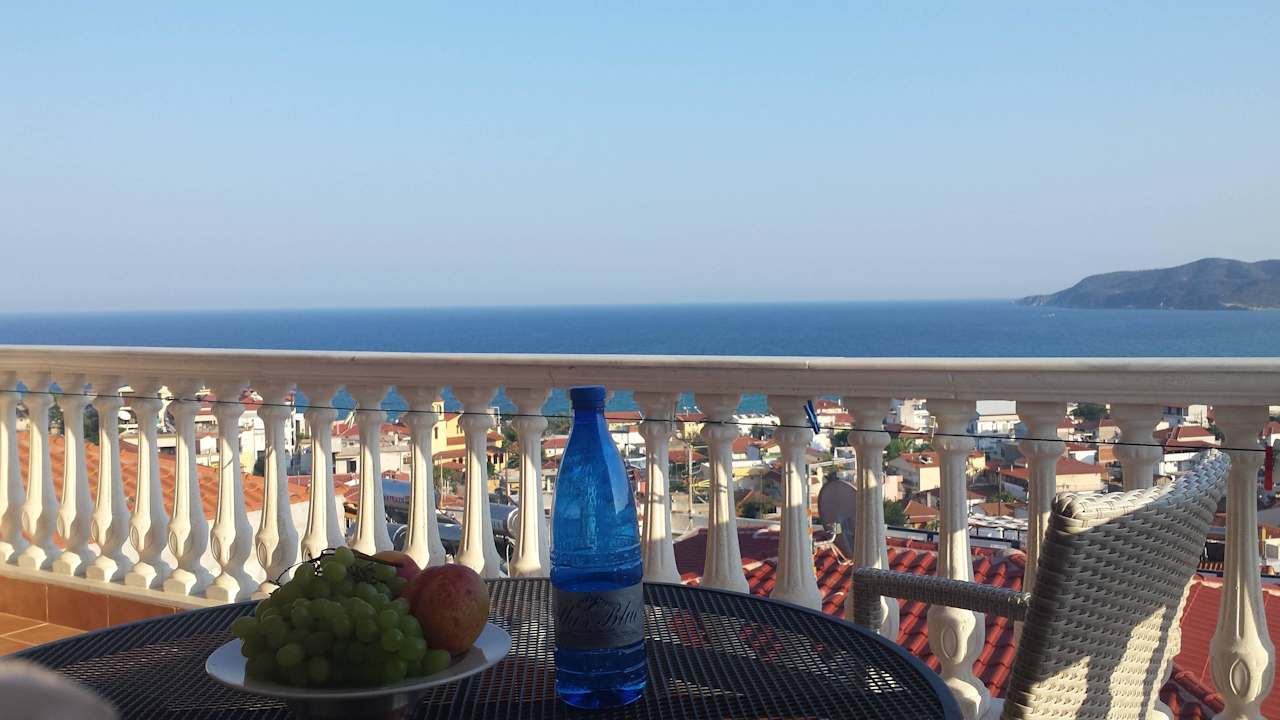 Blick vom Balkon Hotel Maistrali