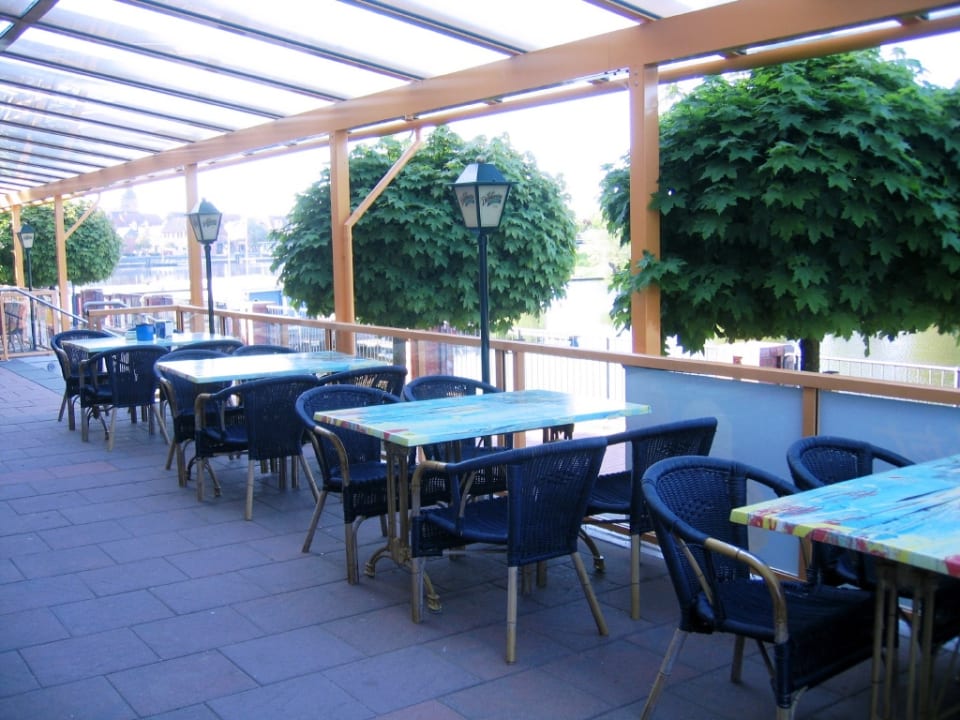 Terrasse am Morgen Hotel am Hafen Havelberg Haida