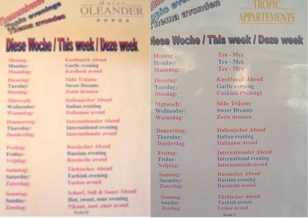 Aushang Themenabende Dream Family Club