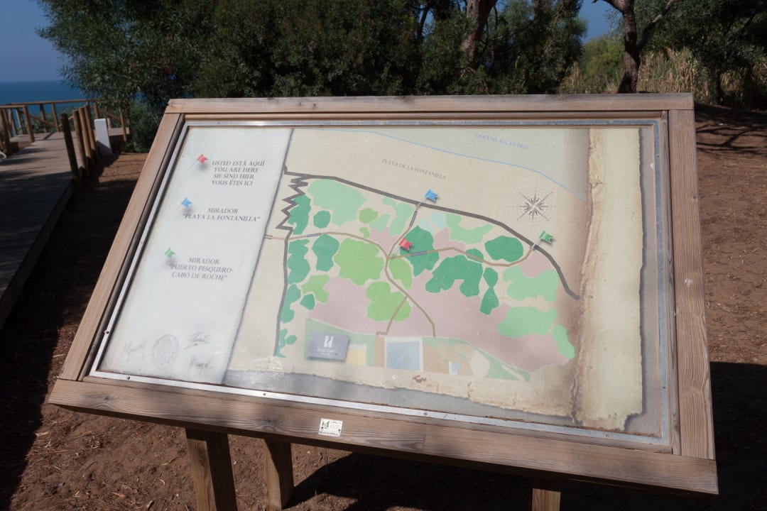 Übersichtsplan der Wege zum Strand Hipotels Gran Conil Hotel