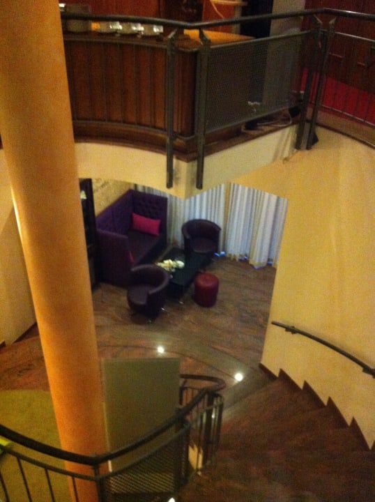 Blick vom ersten Stock Göbel's Sophien Hotel