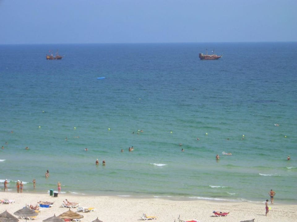 Blick vom Zimmer Hotel Marhaba Beach