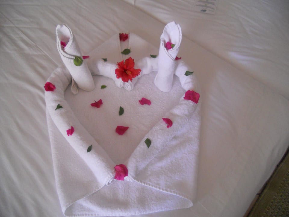 Lovely towel arrangement in our room JAZ Dahabeya
