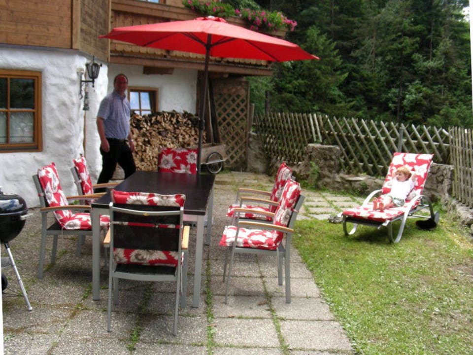Garten - Wasserfallhütte Kufstein Ferienhaus Wasserfallhütte Kufstein
