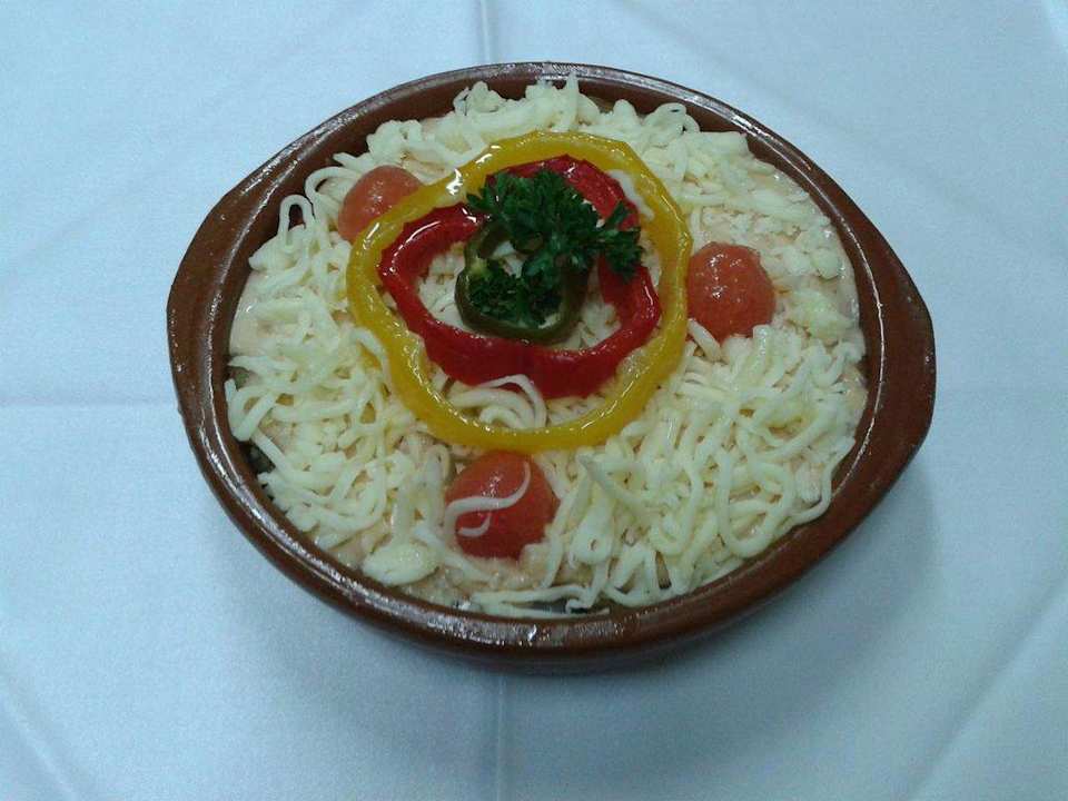 Musaka de gambas y berenjenas gratinadas Hostel Hnos Zamora