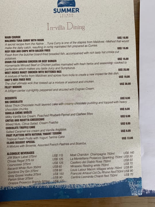 Gastro Summer Island Maldives