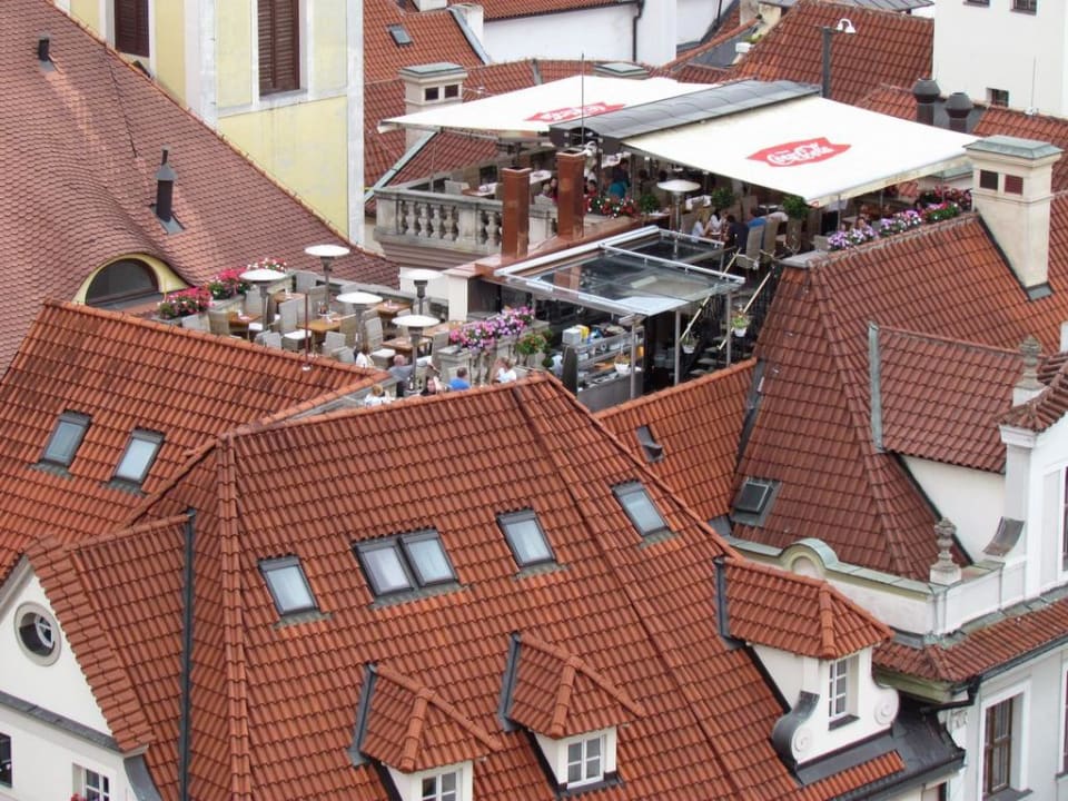 Roof terrace restaurant Hotel U Prince