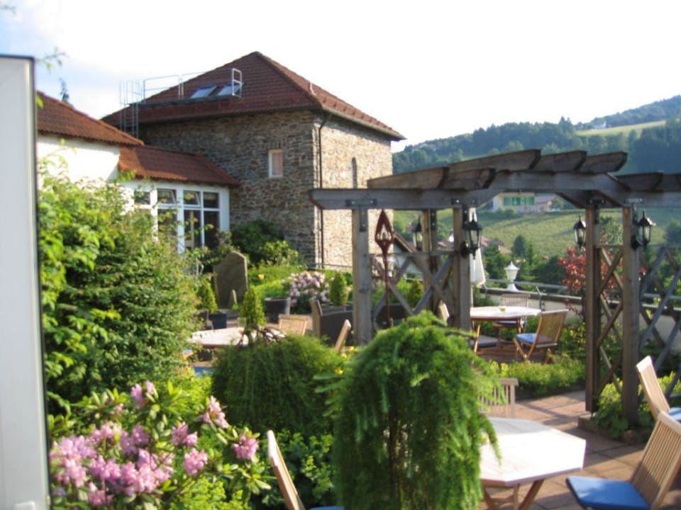 Terrasse Burghotel am hohen Bogen Burghotel Am Hohen Bogen