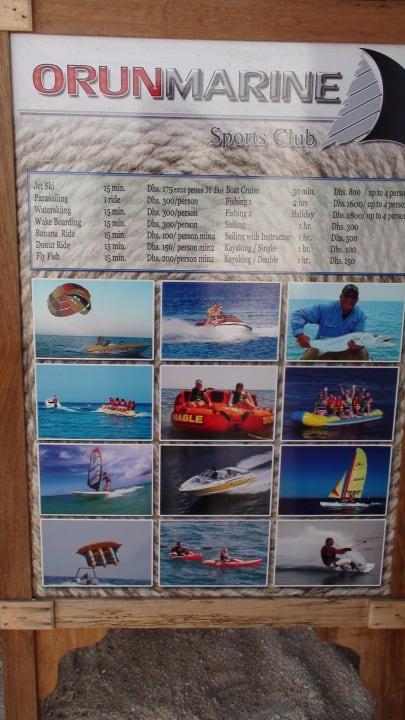 Wassersportpreise Rixos Bab Al Bahr