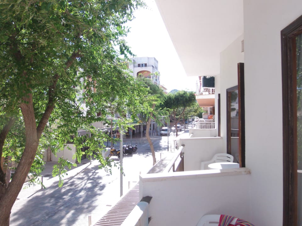 Vom balkon richtung einkaufsstr. Hostel Los Alamos