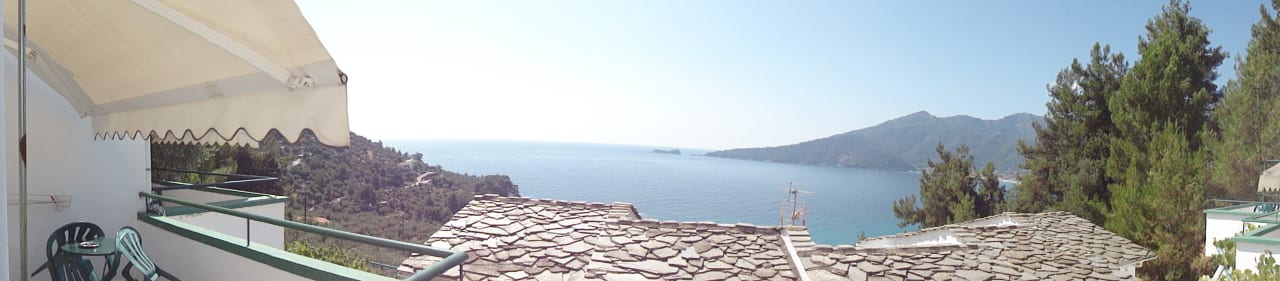 Aussicht vom Balkon Hotel Dionysos