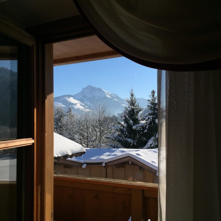 (Traum)Blick aus dem Zimmer aufs Kitzbüheler Horn Wellnessresort Seiwald