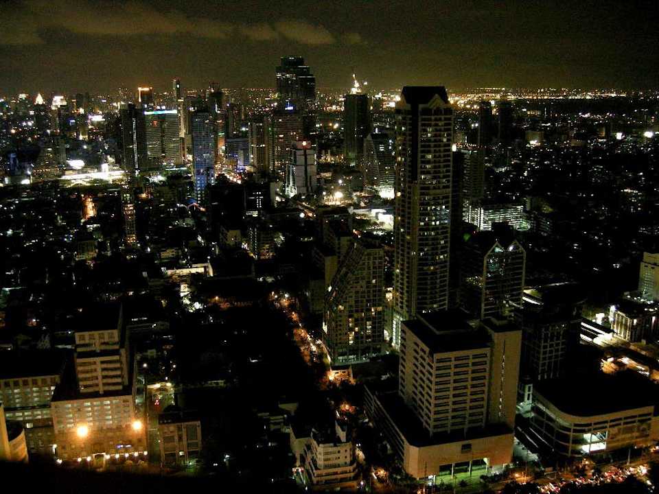 Blick vom Balkon unseres Zimmers Hotel Lebua At State Tower