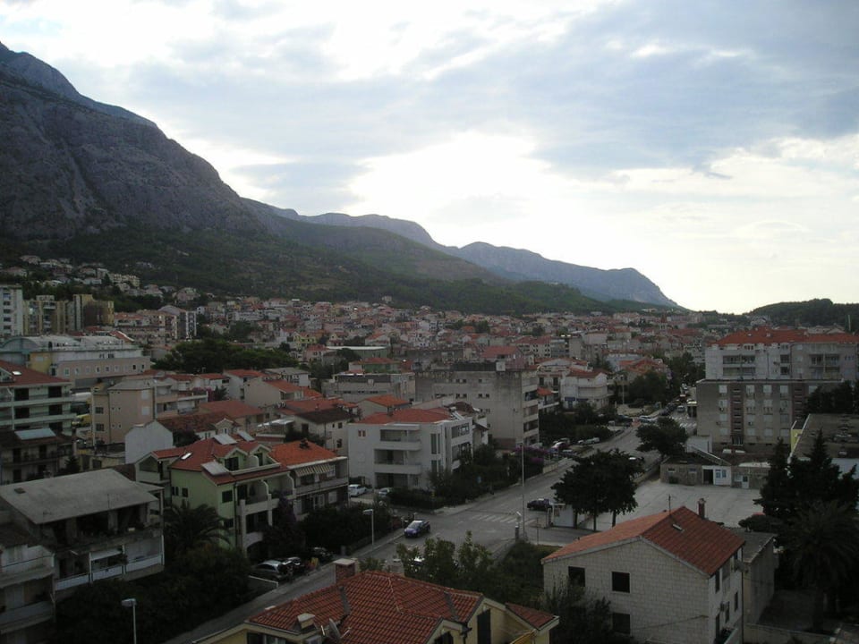 Blick vom Balkon über Makarska Valamar Meteor Hotel