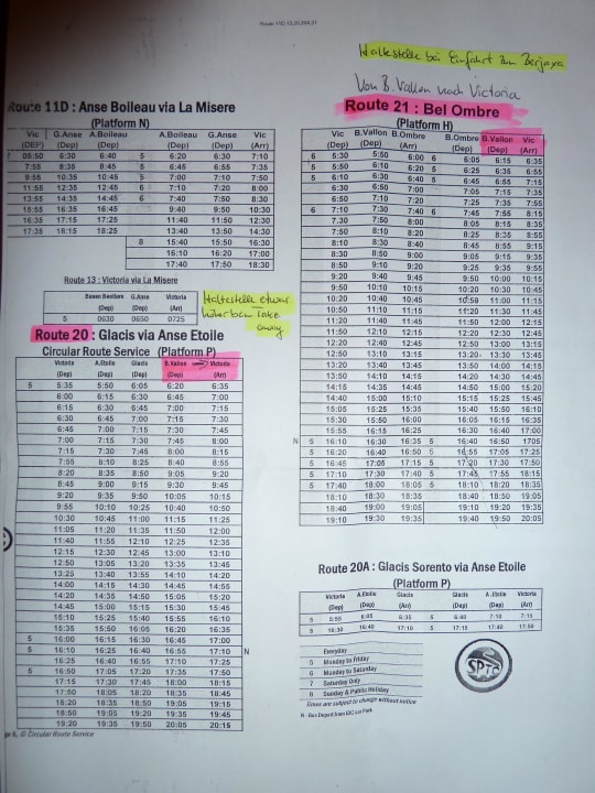 Busfahrplan Berjaya Beau Vallon Bay Resort & Casino