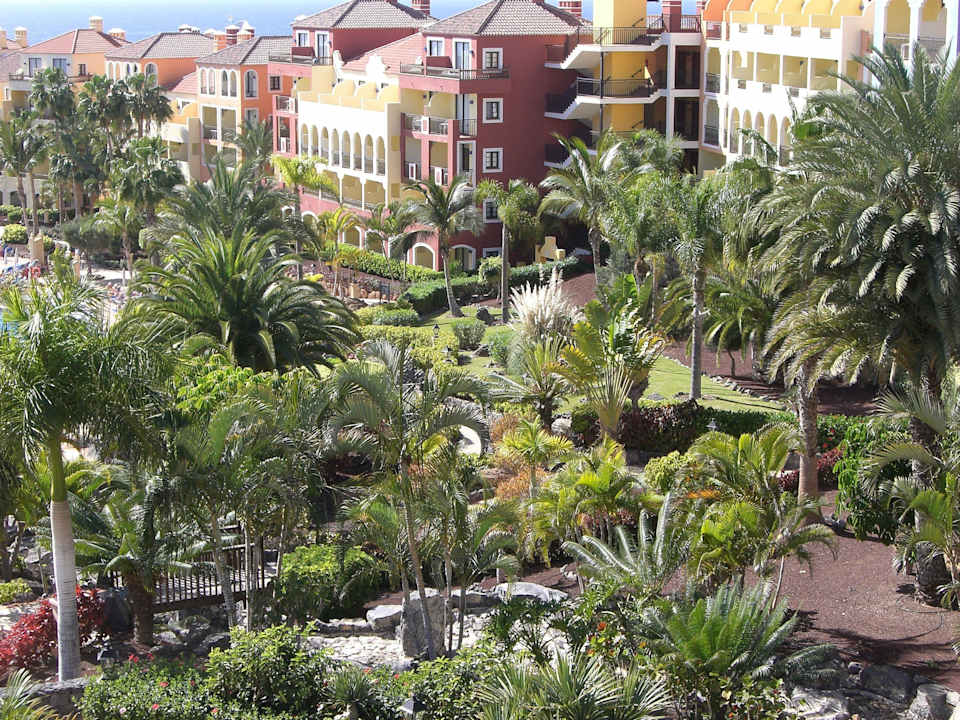 Blick auf Garten und Hotelzimmer Poolseite  Bahia Principe Sunlight Costa Adeje