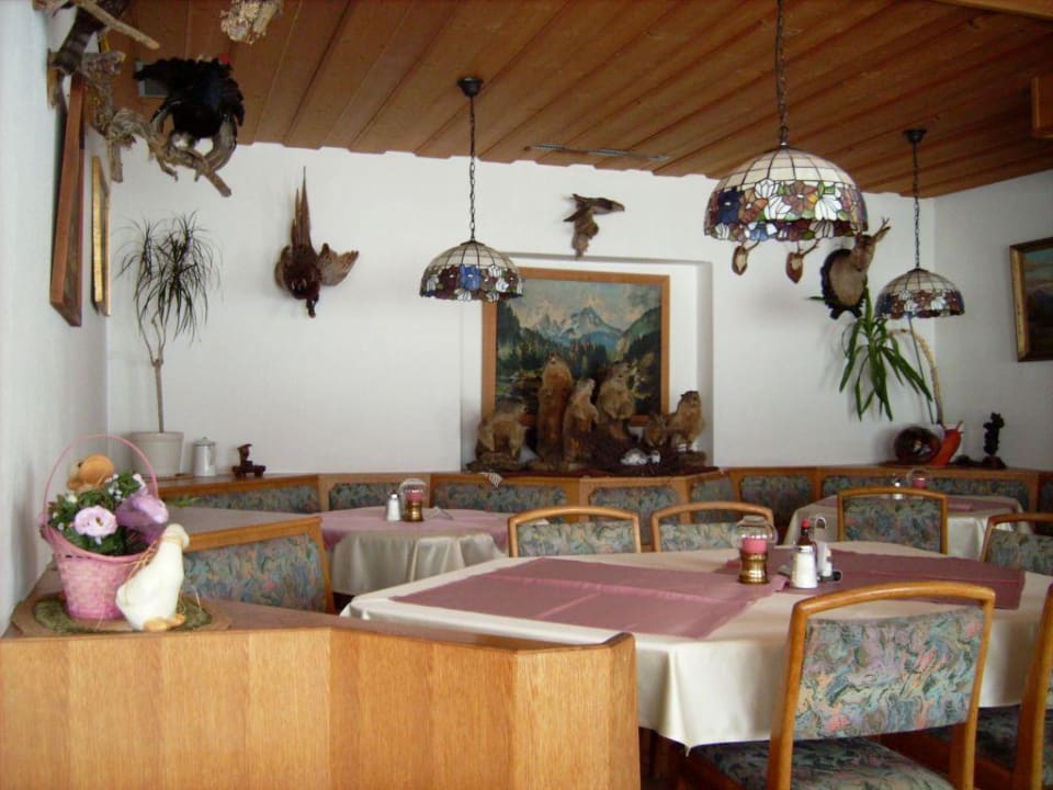 Der gemütliche Speiseraum mit Seeblick Hotel Garni Seestrand