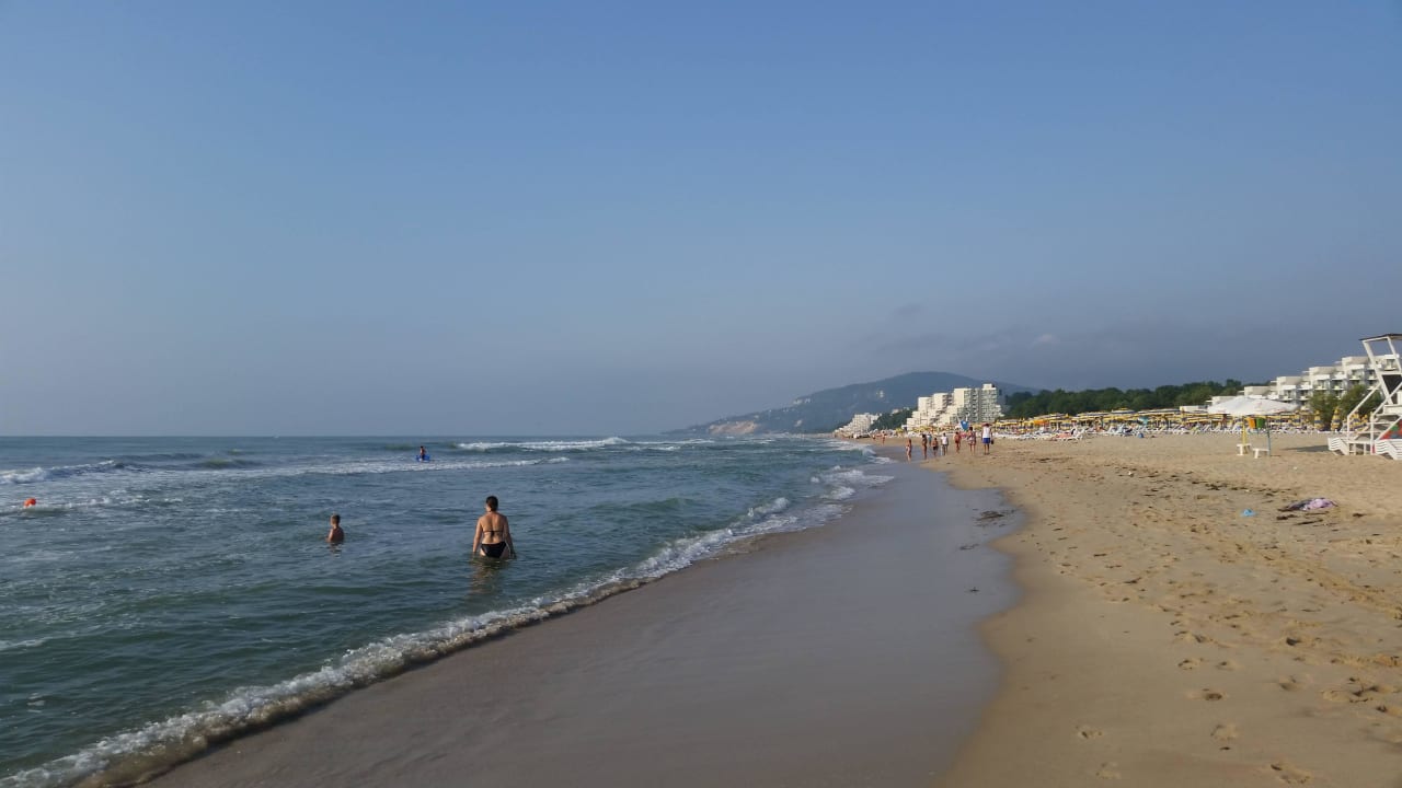 Strand, Blick nach Süden Hotel Malibu