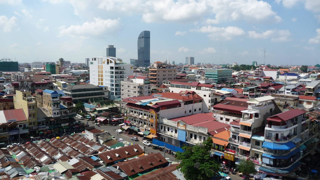 Blick von der Pooletage Harmony Phnom Penh Hotel