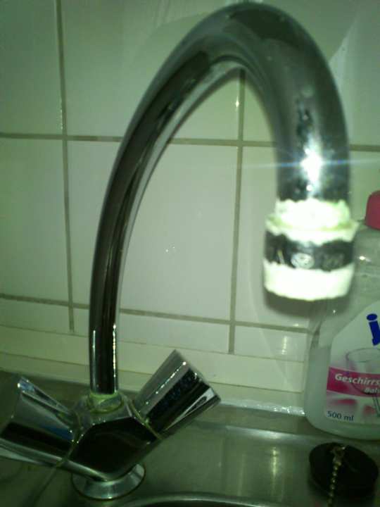 Kalkwasserhahn in der Küche Altstadt Apartment Enteresan