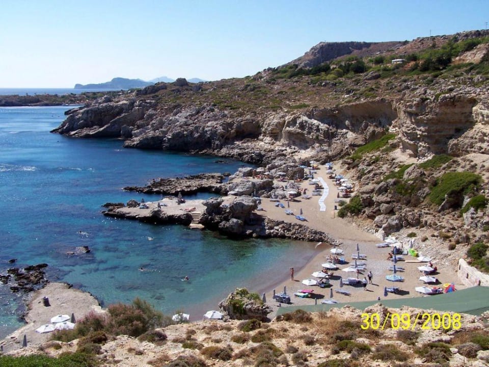 Blick zum Strand Hotel Kalithea Horizon Royal