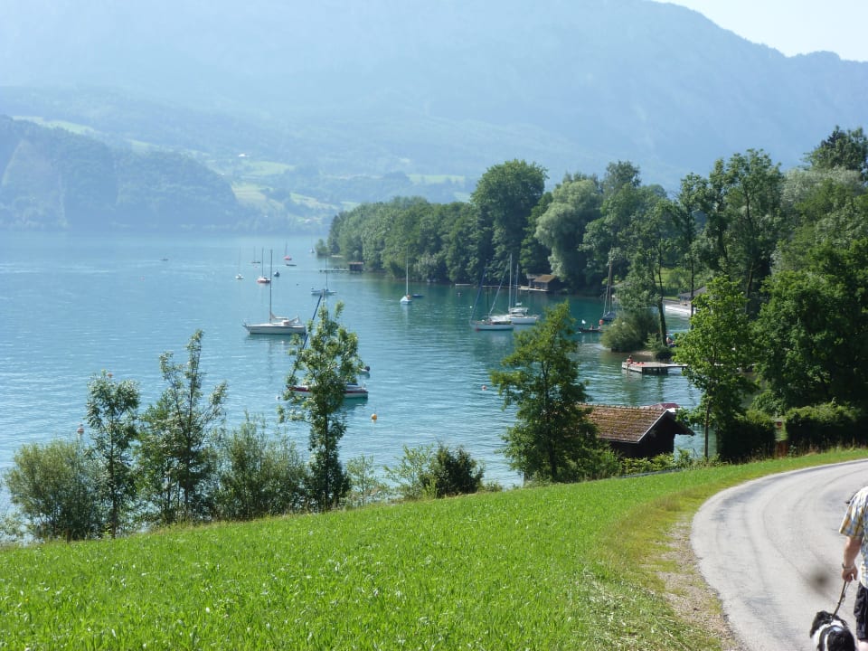 Blick auf den Atterrsee Panoramahotel Gasthof Schönberger