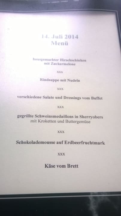 Abendessen am Ankunftstag Häuserl im Wald