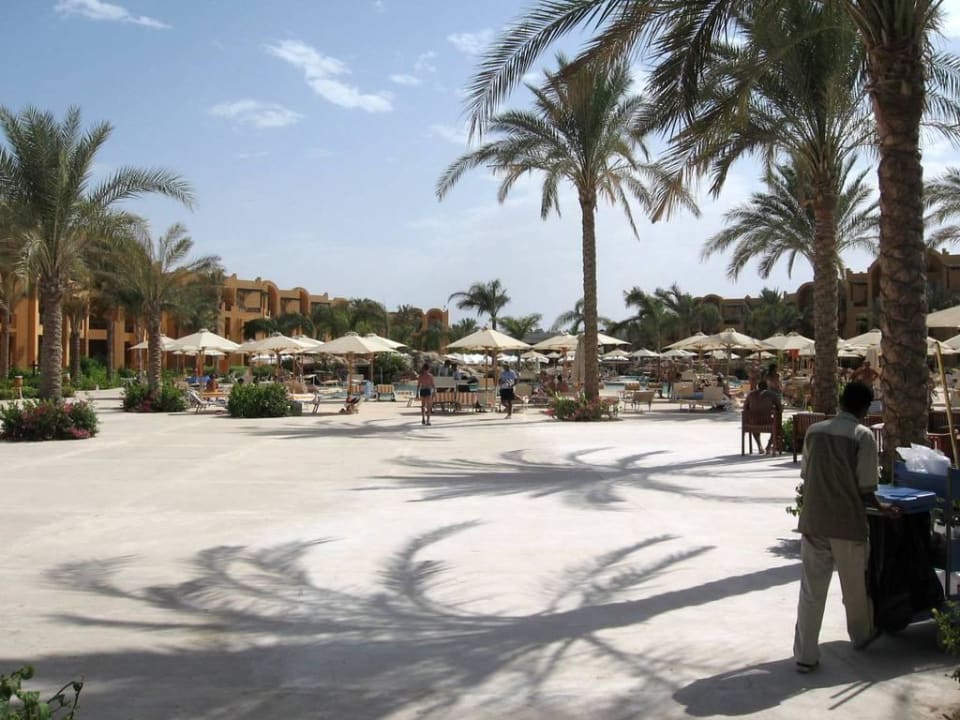 Blick vom Meer bzw. Strandbar auf den Pool Stella Beach Resort & Spa Makadi Bay