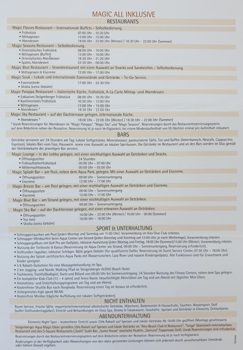 Sonstiges Steigenberger Aqua Magic