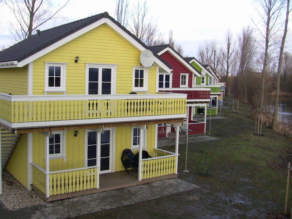 "Blick auf die Ferienhäuse..." Ferienresort Kulkwitzer See (Leipzig