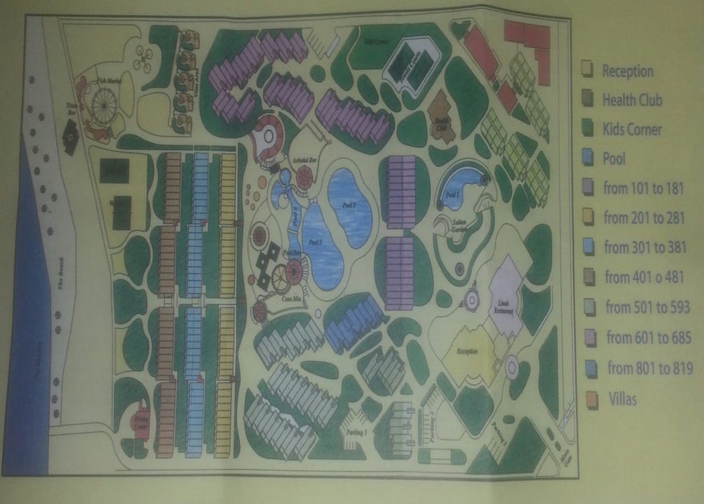 Plan de l`hôtel Sultan Gardens Resort