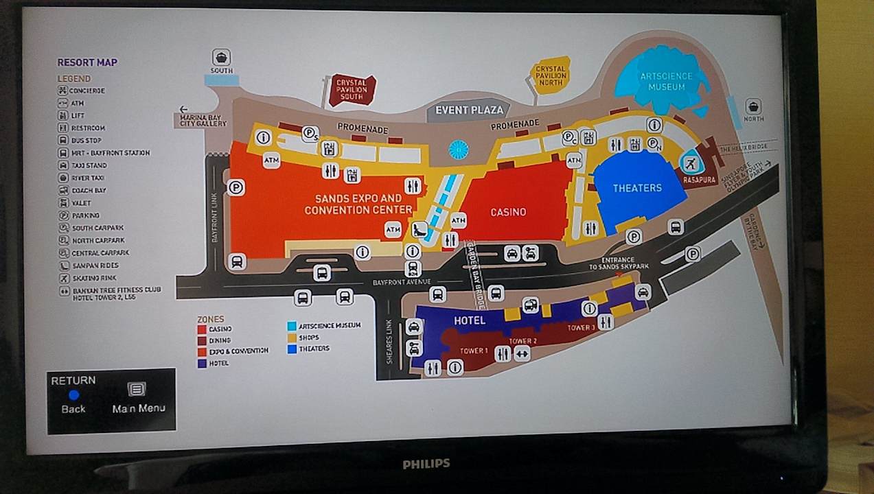 Das Gelände um das Hotel Marina Bay Sands