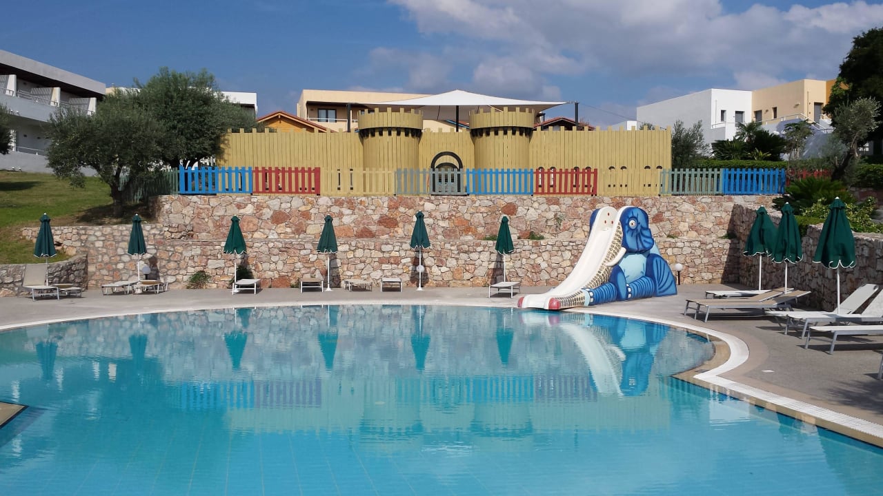 Kinderpool/Blick auf Spielplatz Atlantica Mikri Poli Rhodes