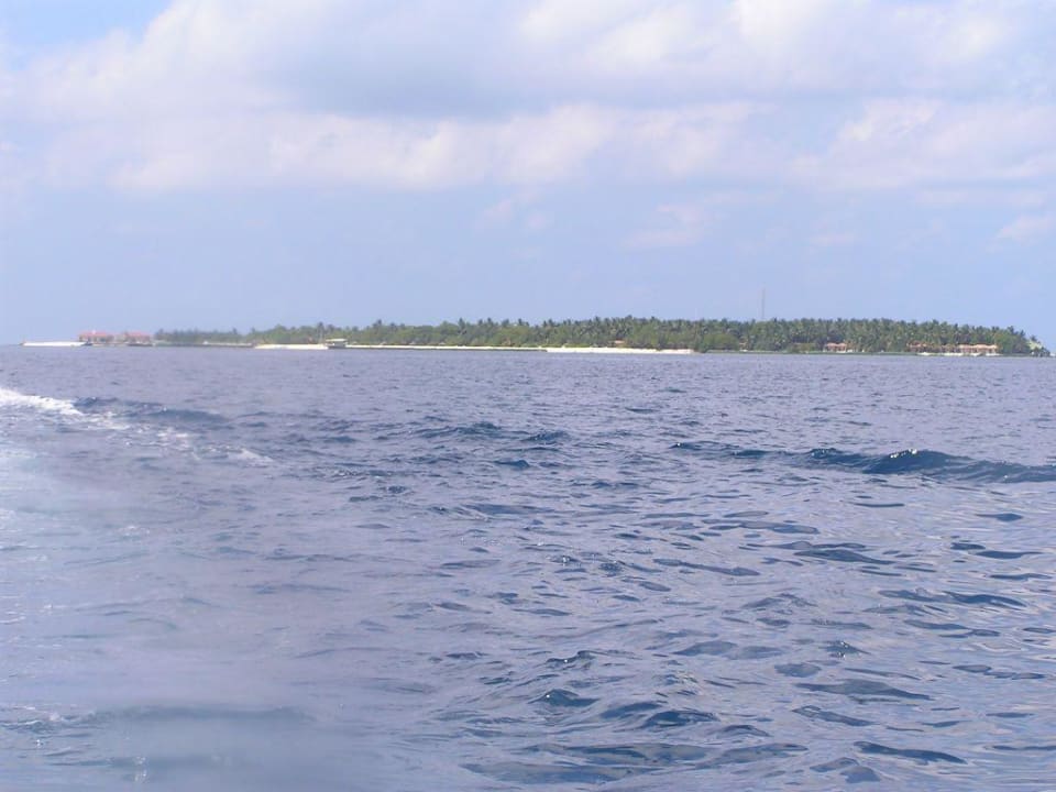 Ansicht auf SIV vom Boot aus Summer Island Maldives