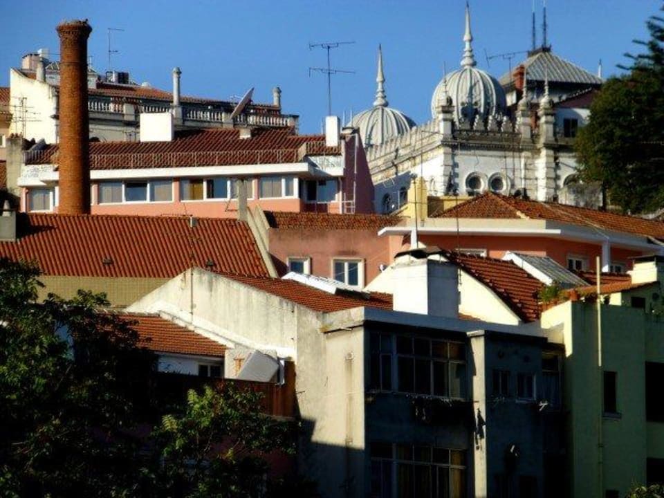Blick aus der Fenster auf Lissabon Hotel Lisboa Plaza