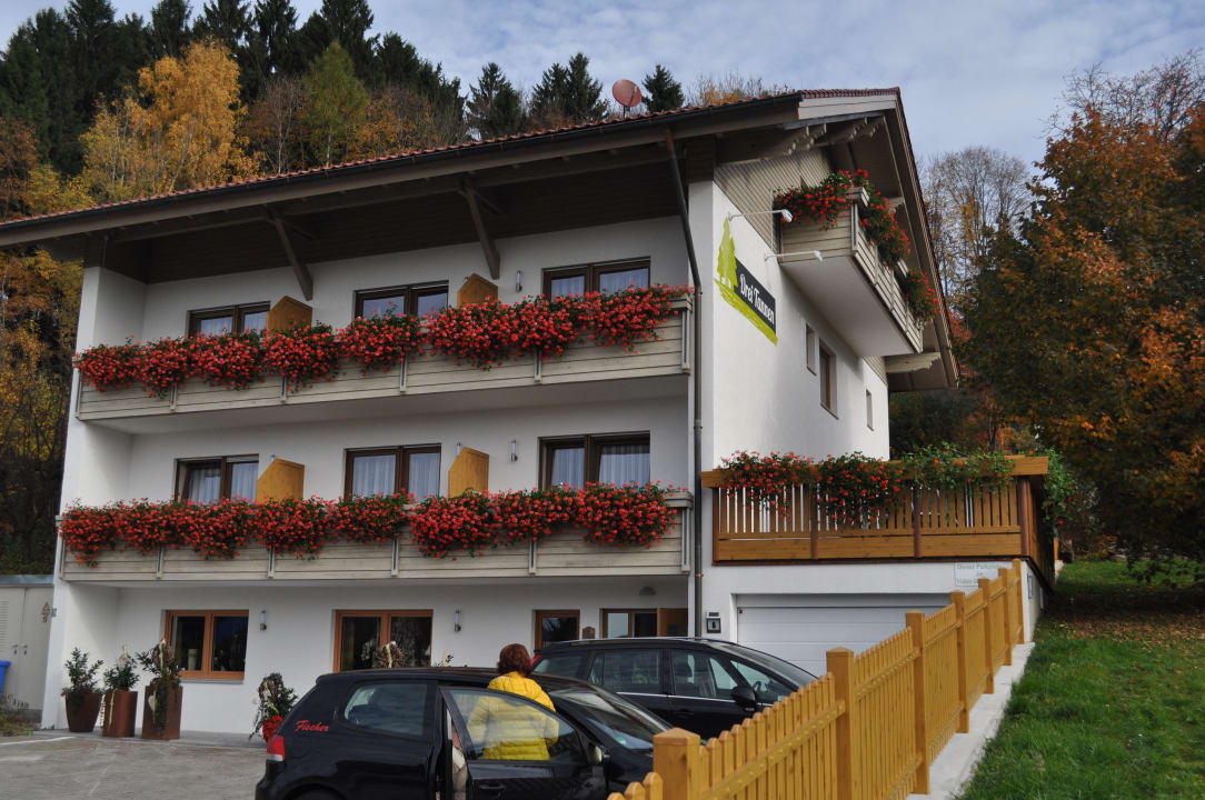 Blick zur Pension Drei Tannen