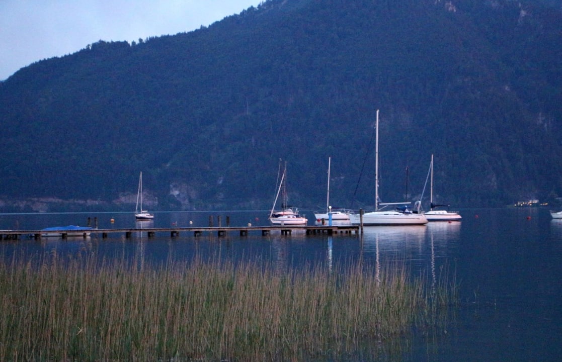Blick über den nahegelegenen Mondsee Pension Marx zu Mayerhof