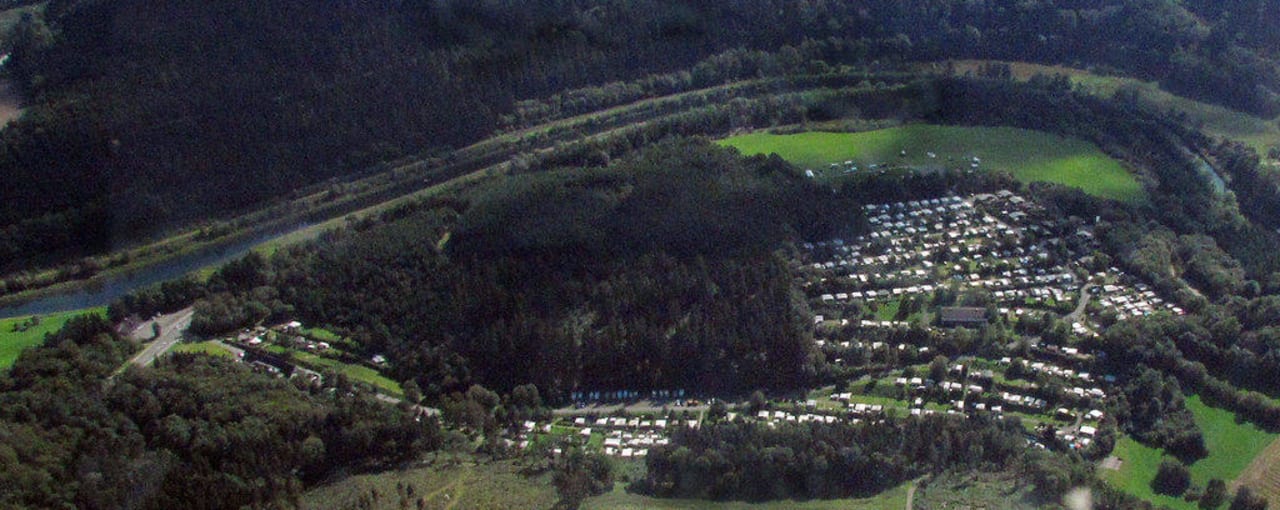 Luftaufnahme  Campingplatz Hof Biggen