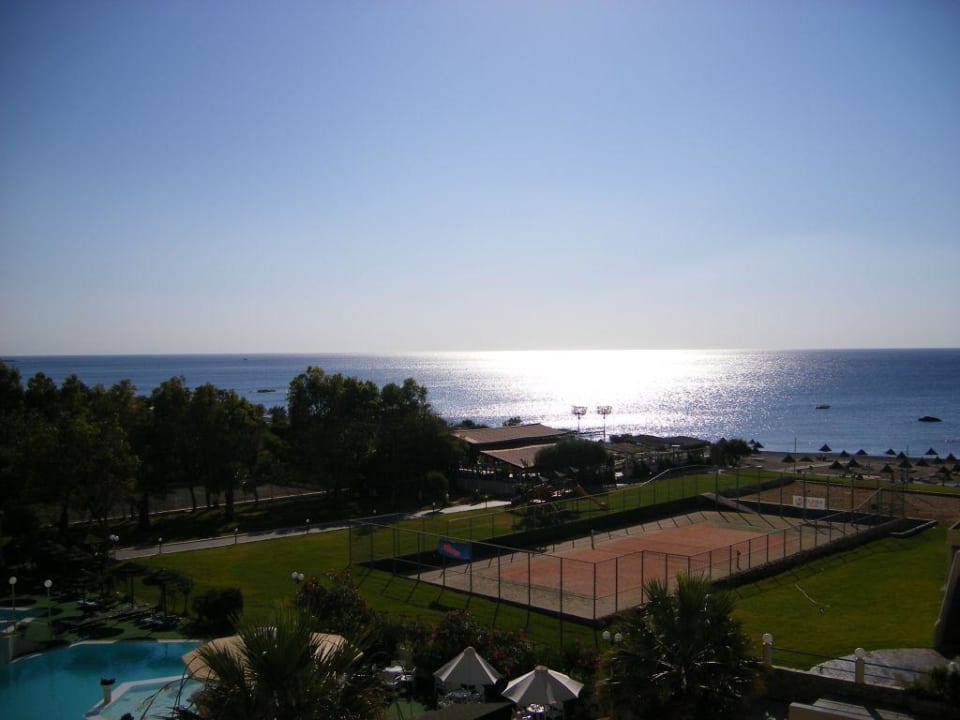 Ausblick vom Balkon früh morgens Olympos Beach Hotel