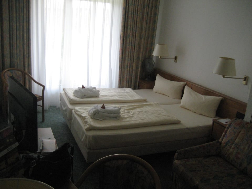 Zimmer Haupthaus mit Blick zum Kurpark Kurpark-Hotel Bad Dürkheim