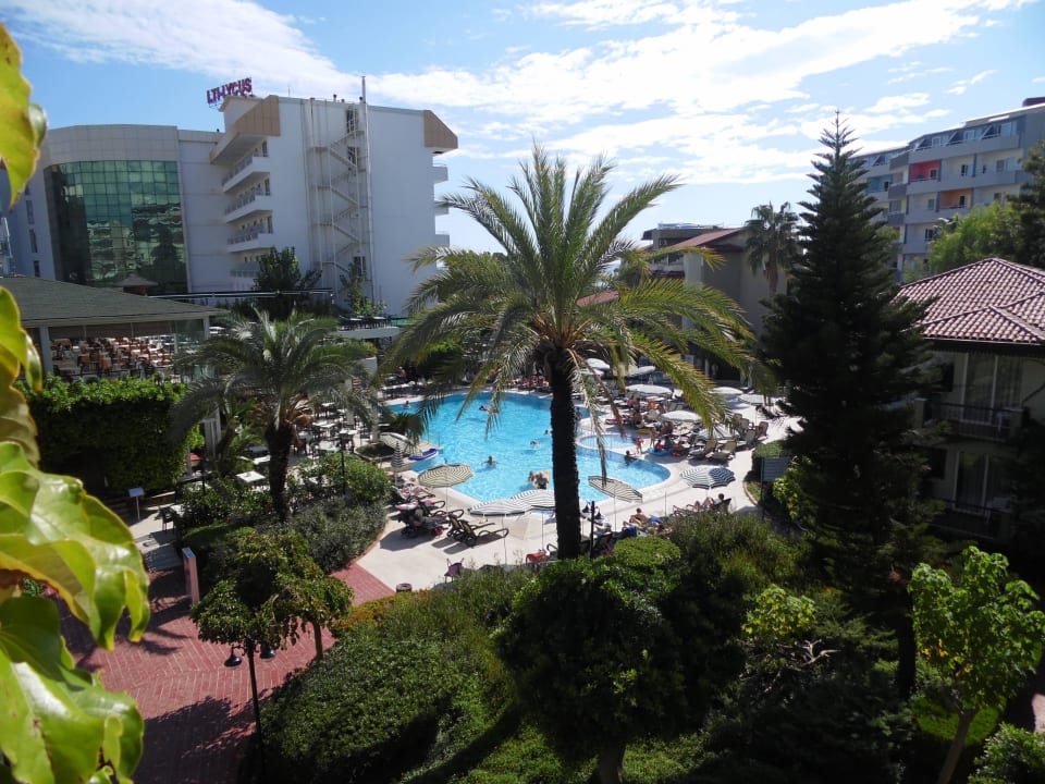 Blick vom Empfang Hotel Gardenia Beach