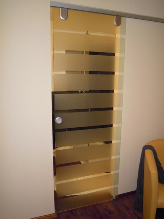 Durchsichtige Toilettentür Alpenrose